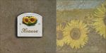 Haust�rschild Maison Sign�e Bogen 13 x 13 cm Sonnenblumen