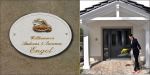Haust�rschild Maison Sign�e oval 23 x 17 cm Drache