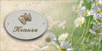 Haust�rschild Maison Sign�e oval 23 x 17 cm Schmetterling wei�