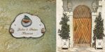 Haust�rschild Maison Sign�e Bogen 13 x 13 cm Zwerg m. H�nde