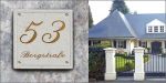 Hausnummern Maison Sign�e quadratisch 16 x 16 cm