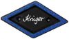 Kleines Schild Trapez blau
