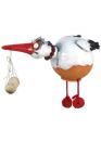 Gartenkugel Storch mit Baby