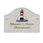 Preview: Haustürschild Maison Signée Bogen 23 x 16 cm Leuchtturm