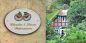 Preview: Haustürschild Maison Signée oval 23 x 17 cm Zwerge