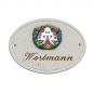 Preview: Haustürschild Maison Signée oval 23 x 17 cm Barkenhoff