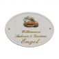Preview: Haustürschild Maison Signée oval 23 x 17 cm Drache