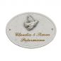 Preview: Haustürschild Maison Signée oval 23 x 17 cm Taube
