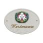 Preview: Haustürschild Maison Signée oval 23 x 17 cm Barkenhoff