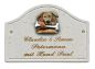 Preview: Haustürschild Maison Signée Bogen 23 x 16 cm Hund