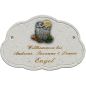 Preview: Haustürschild Maison Signée Wolke 27 x 18 cm Eulen