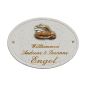Preview: Haustürschild Maison Signée oval 23 x 17 cm Drache