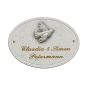Preview: Haustürschild Maison Signée oval 23 x 17 cm Taube