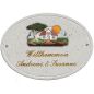 Preview: Haustürschild Maison Signée oval 27 x 20 cm Haus