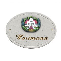 Haustürschild Maison Signée oval 23 x 17 cm Barkenhoff