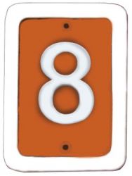 Schild für 1 Ziffer