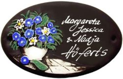 Türschild Blumen