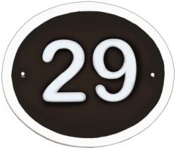 Ovales Schild für 2 Ziffern