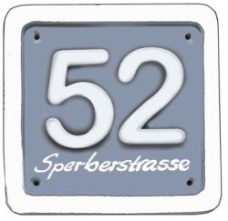 Schild für 2 Ziffern