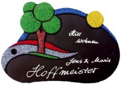 Türschild mit Baum gross