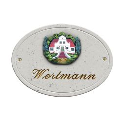 Haustürschild Maison Signée oval 23 x 17 cm Barkenhoff