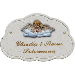 Haustürschild Maison Signée Wolke 27 x 18 cm Engel