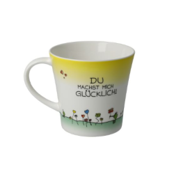 Porzellanbecher Glücklich