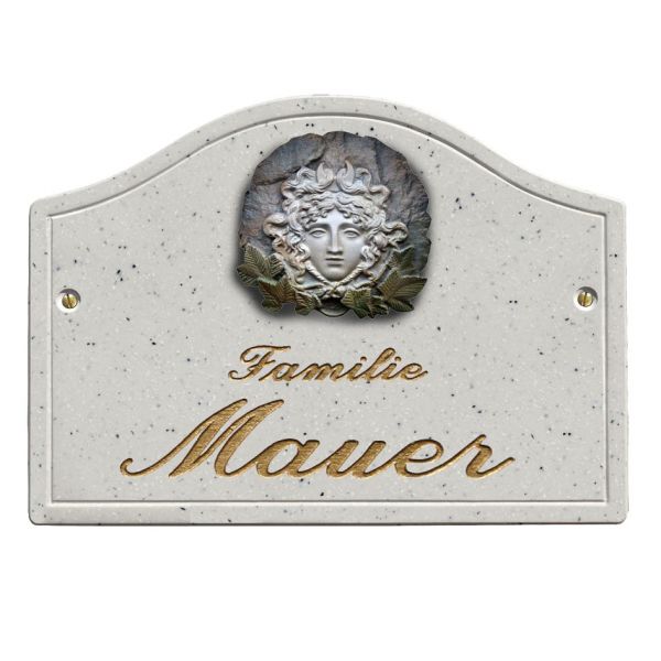 Haustürschild Maison Signée Bogen 25 x 18 cm Medusa