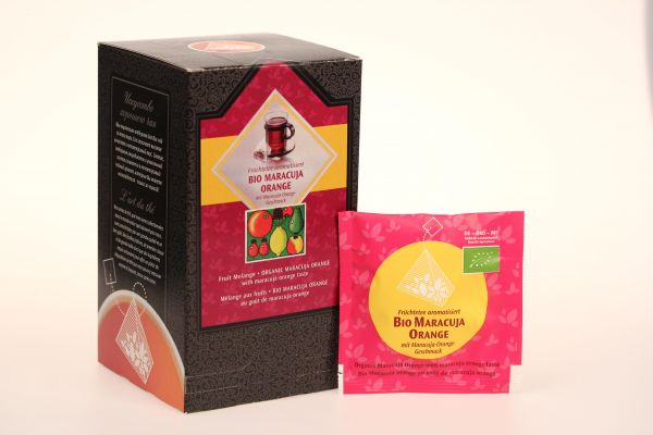 Bio Maracuja-Orange in Pyramidenbeutel