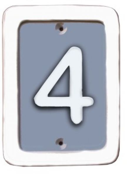 Schild für 1 Ziffer