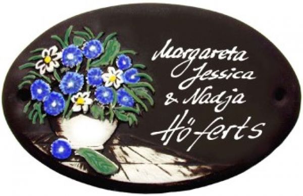 Türschild Blumen