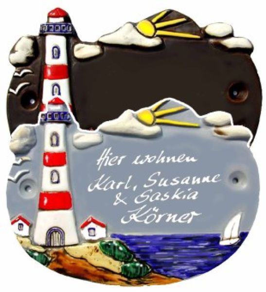 Türschild Leuchtturm groß