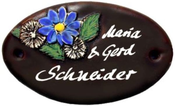 Türschild Blumen klein