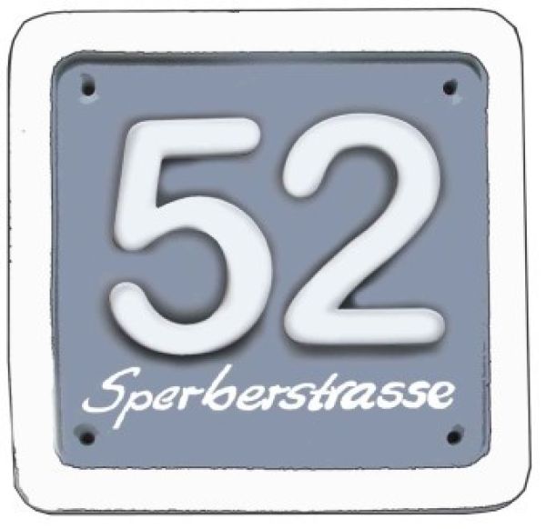 Schild für 2 Ziffern