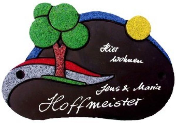 Türschild mit Baum gross