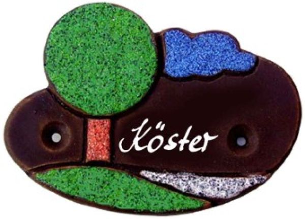 Kleines Schild oval modelliert