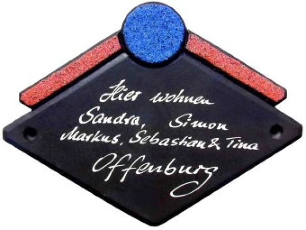 Türschild Trapez