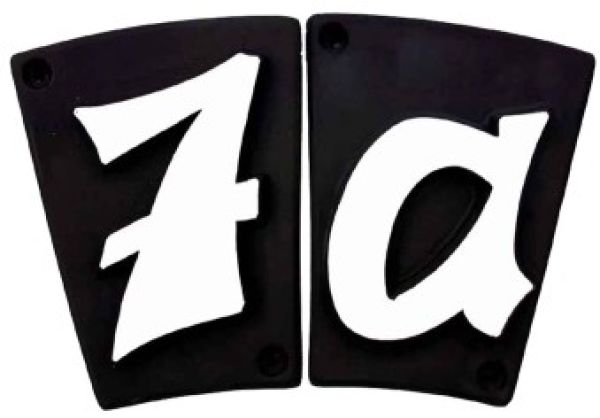Schild für 1 Ziffer in Grafic Design
