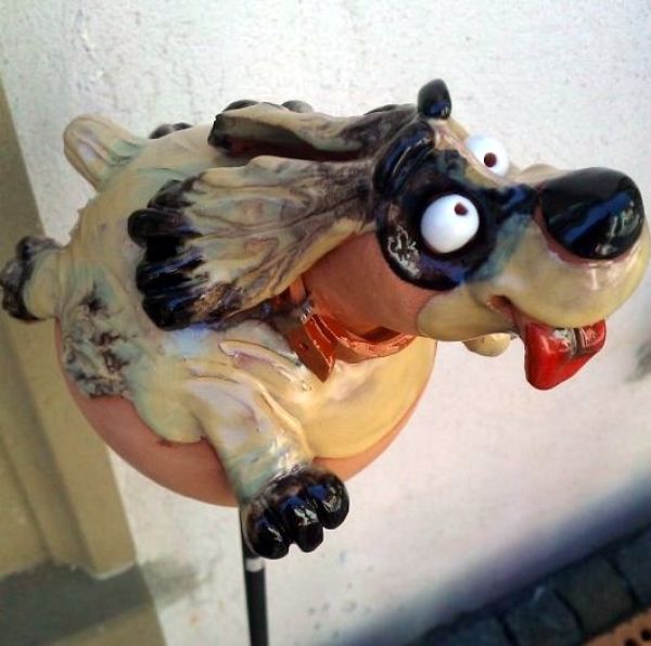 Gartenkugel Hund