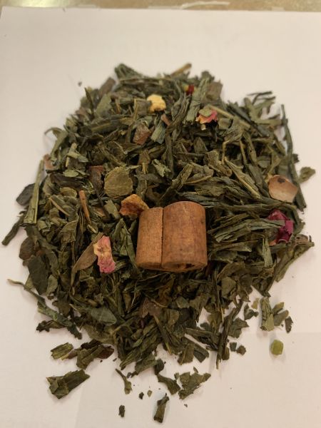 Kaminzeit aromatisierter grüner Tee