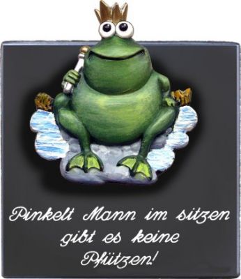 Sprücheschild Pinkelt Mann im....